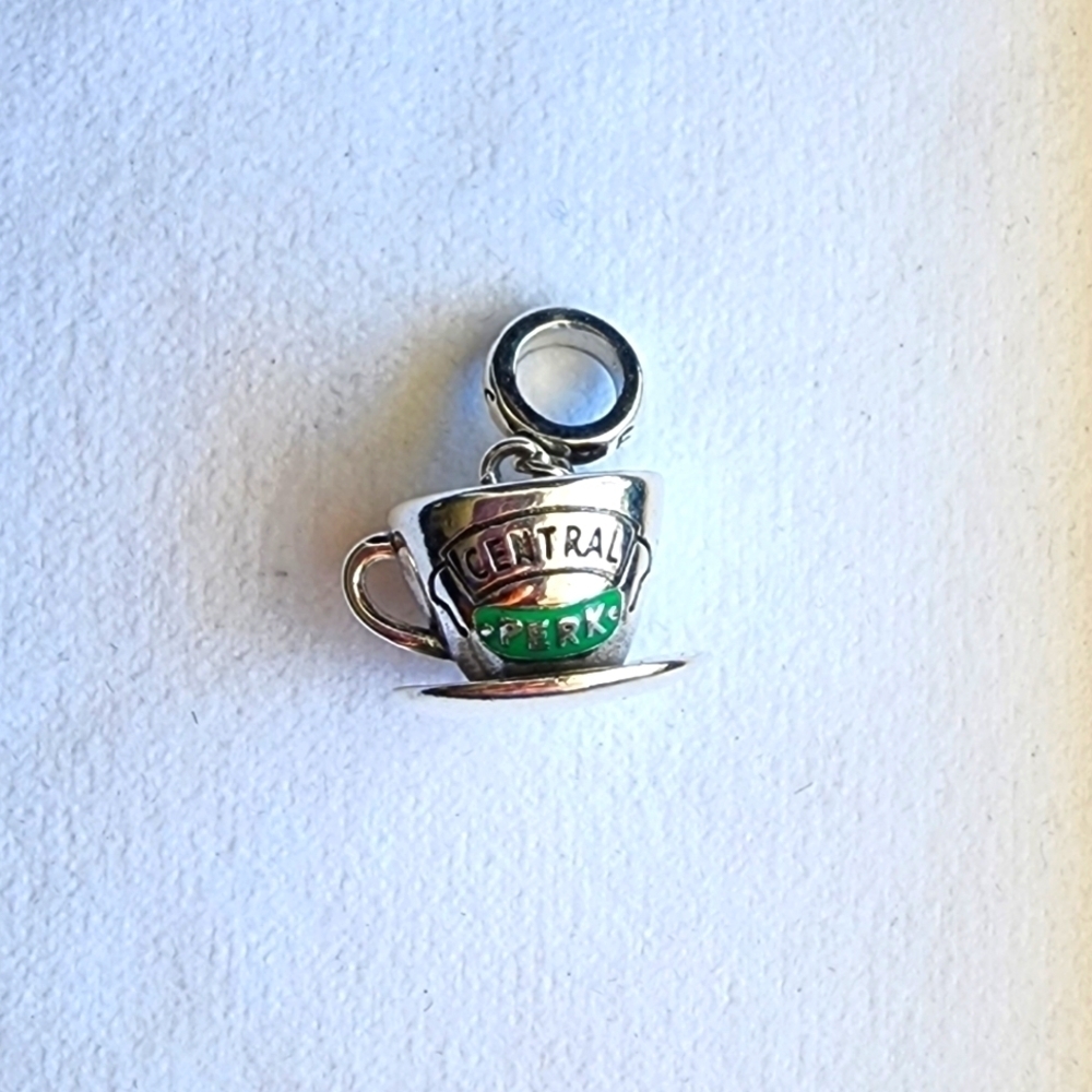NEW Friends TV show Central Perk coffee mug silver charm for Pandora bracelet